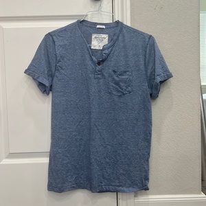Abercrombie & Fitch blue medium henley muscle shirt